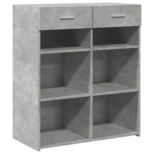 Aparador - Bufete - Móvei de apoio 80x42,5x93 cm derivados de madeira cinzento cimento pt2849