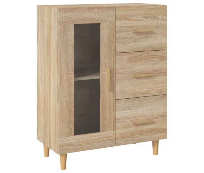 Aparador - mueble de almacenamiento de madera de ingeniería roble sonoma 69,5x34x90 cm es3755