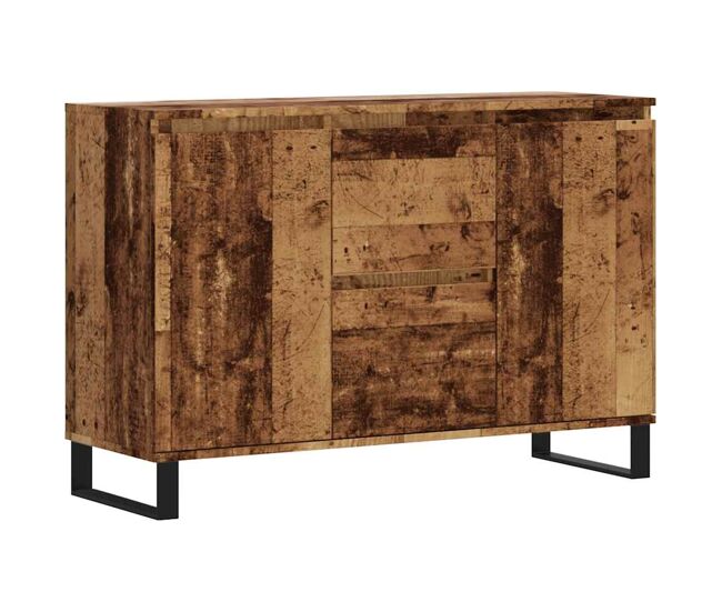 Aparador - mueble de almacenamiento de madera de ingeniería envejecida 101,5x35x70 cm es3230