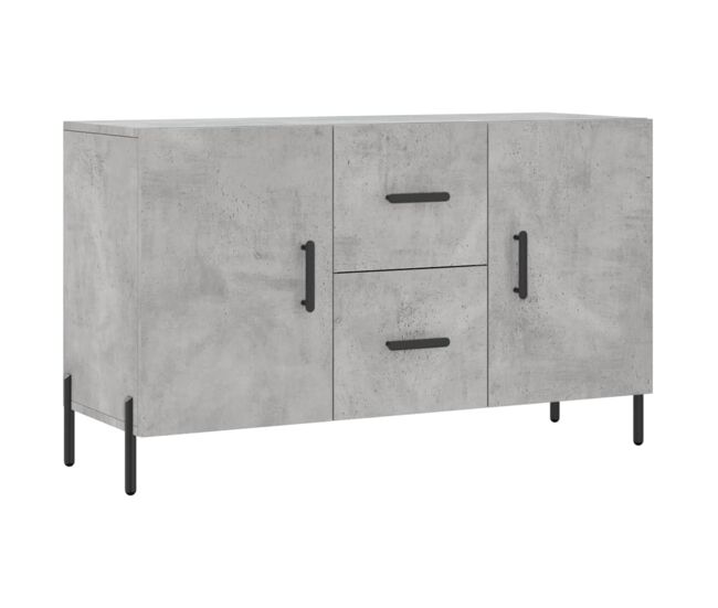 Aparador - mueble de almacenamiento de madera de ingeniería gris hormigón 100x36x60 cm es3275