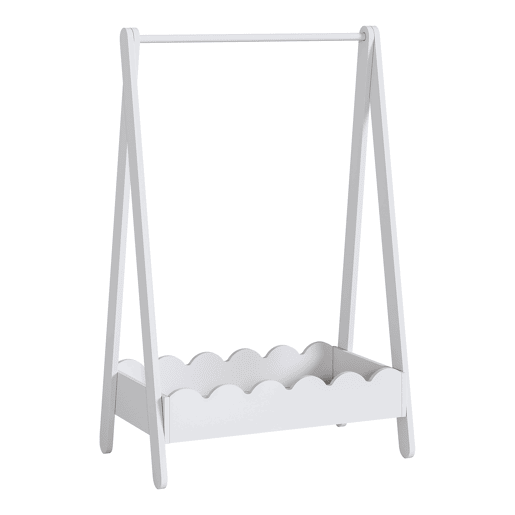 Bengaleiro de criança Vestnes MDF 99x66x38 cm Branco en.casa