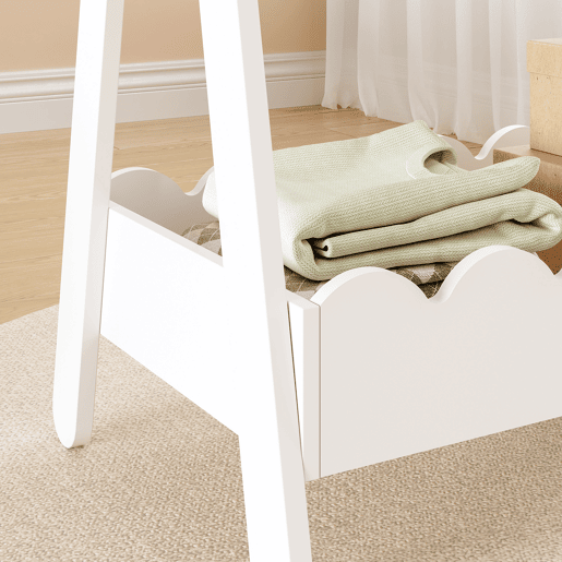Bengaleiro de criança Vestnes MDF 99x66x38 cm Branco en.casa