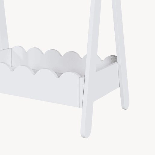 Bengaleiro de criança Vestnes MDF 99x66x38 cm Branco en.casa