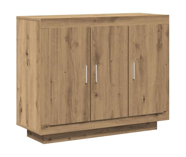 Aparador - mueble de almacenamiento de madera de ingeniería roble artisan 92x35x75 cm es3697