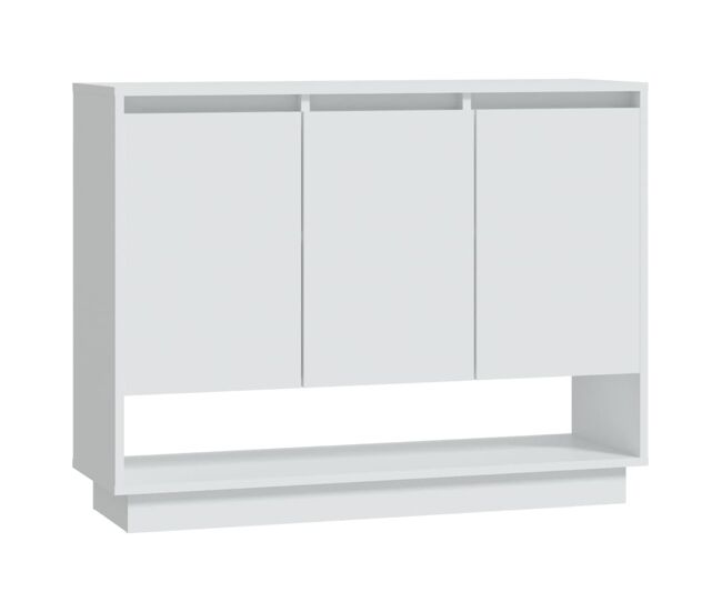 Aparador - mueble de almacenamiento de madera contrachapada blanco 97x31x75 cm es2533