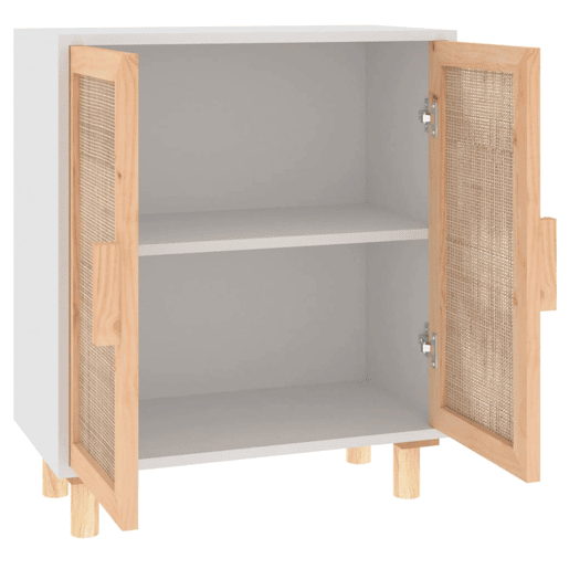 Aparador - Bufete - Móvei de apoio 60x30x70 cm madeira pinho maciçavime natural branco pt1670
