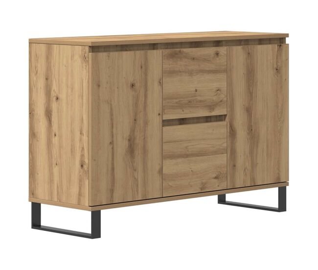 Aparador - mueble de almacenamiento de madera de ingeniería roble artisan 101,5x35x70 cm es3662