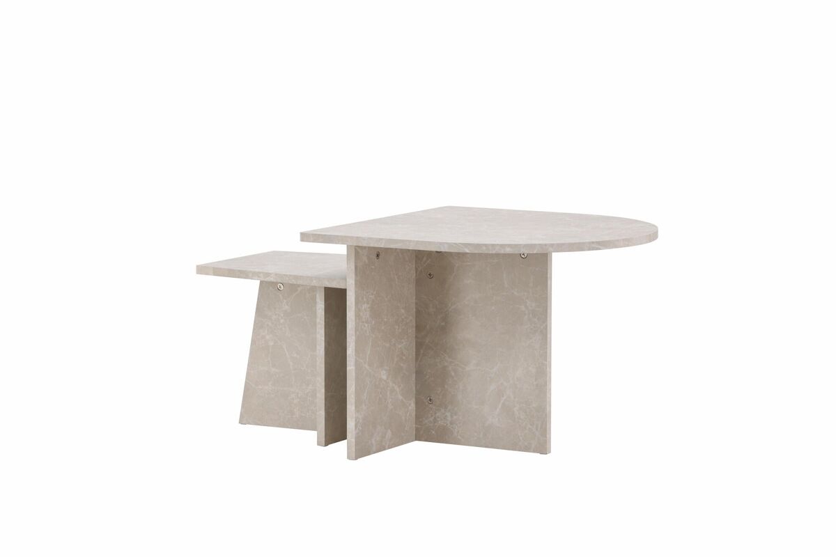 Mesa de centro sala 60x60x45 beige