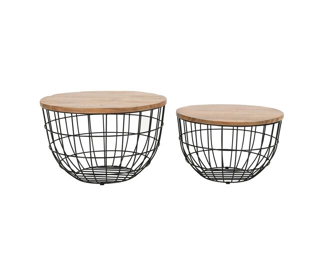 Mesa de centro avola 76x76x49 beige