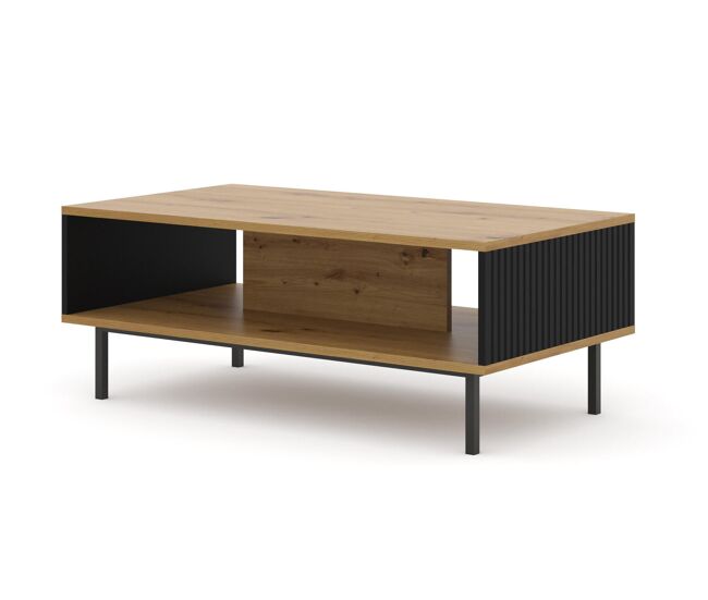 Mesa de centro ravenna b 90x60x45 beige, negro