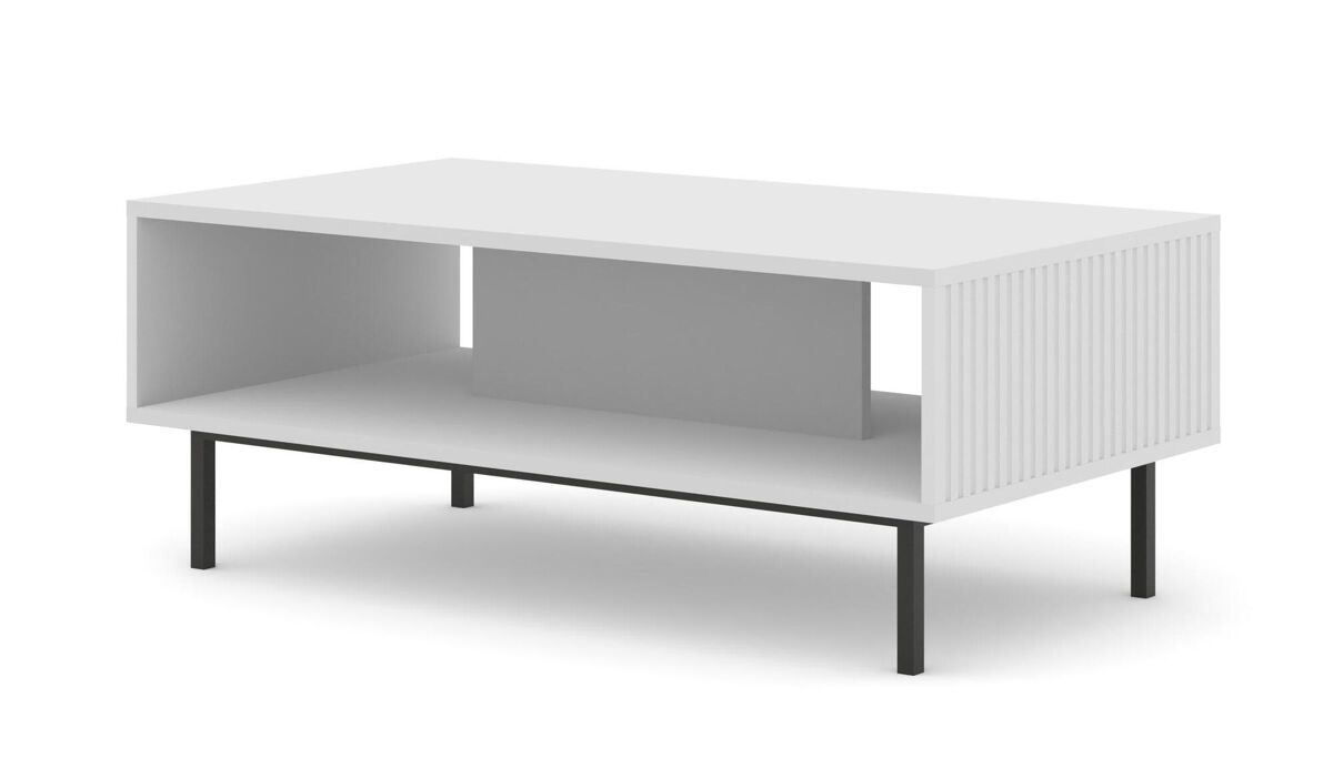 Mesa de centro ravenna b 90x60x45 blanco, negro