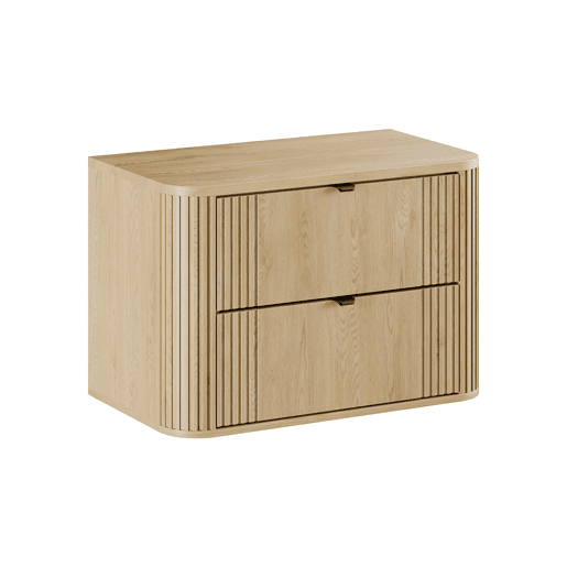 Conjunto móvel toucador 80 cm e coluna Mila Madeira