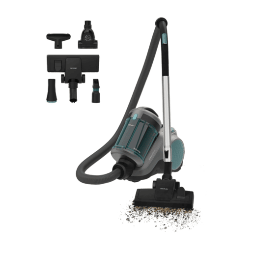 Cecotec Aspirador de pó Conga Rockstar Cyclonic Powerbag 900, com potente sucção de 175 AW e 20 kPa, capacidade de 2 litros.