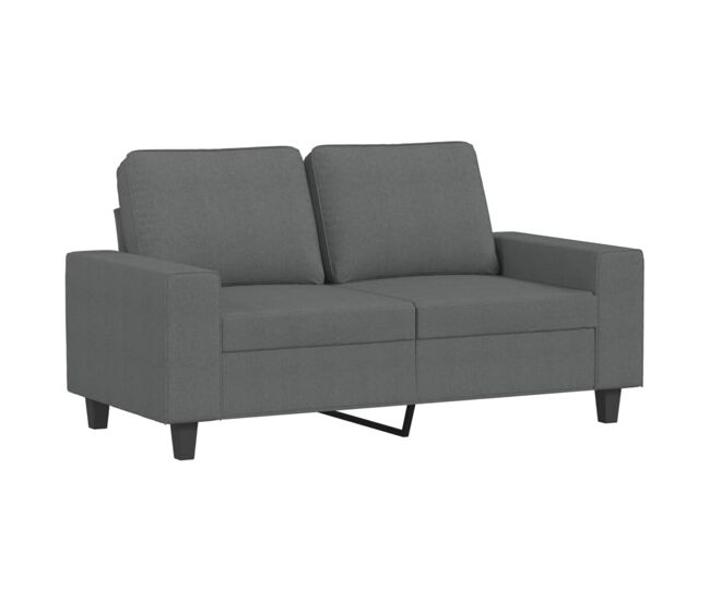 Pack de 2 sofás umma 2 plazas tapizado tela gris oscuro