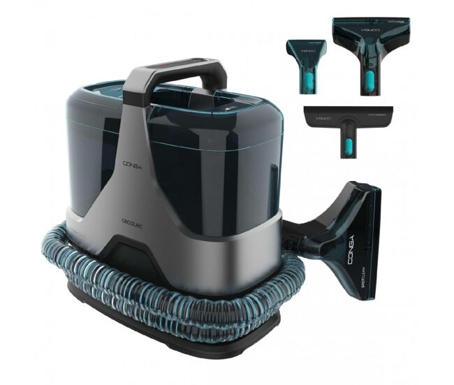 Cecotec limpiador aspirador de tapicerías y alfombras con cable conga 6000 carpet&spot clean xxl advance. 600w, 15kpa