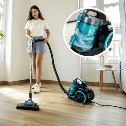 Aspirador de Trenó sem Saco Cecotec Conga Rockstar Cyclonic XL. 890W, Depósito Grande Capacidade 2.5L, Filtro Alta Eficiência