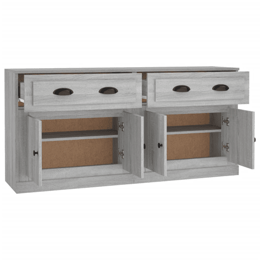 Aparadores - Bufetes - Móveis de apoio 2 pcs derivados de madeira cinzento sonoma pt5095
