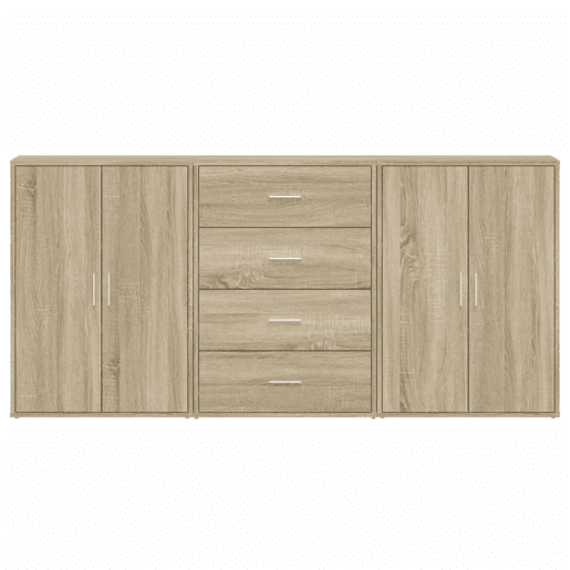 Aparadores - Bufetes - Móveis de apoio 3 pcs 60x31x84 cm derivados madeira carvalho sonoma pt5326