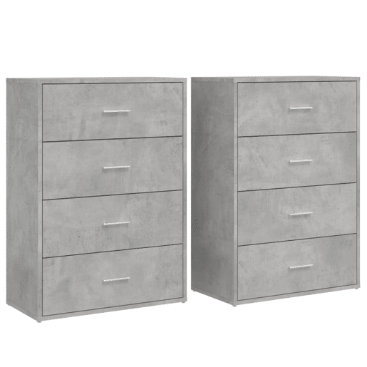 Aparadores - Bufetes - Móveis de apoio 2 pcs 60x31x84 cm derivados madeira cinzento cimento pt5187