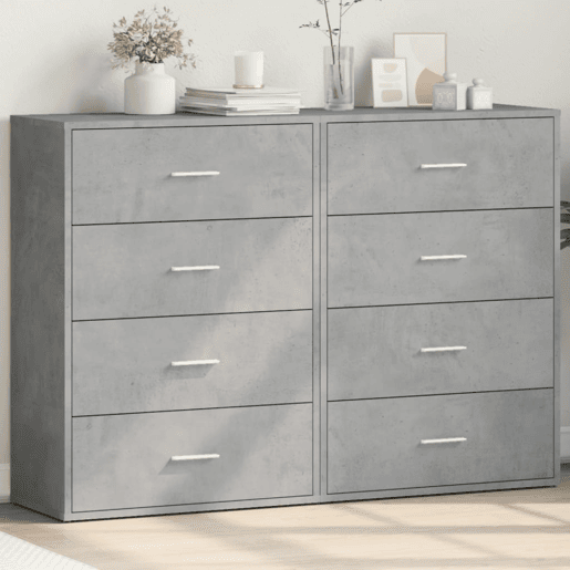 Aparadores - Bufetes - Móveis de apoio 2 pcs 60x31x84 cm derivados madeira cinzento cimento pt5187