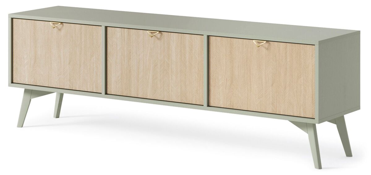 mueble de tv forest 158x38x52 beige verde