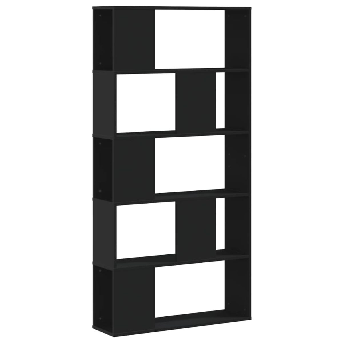 Estantería trigo 5 niveles negro 162,5x80,5x23,5 cm