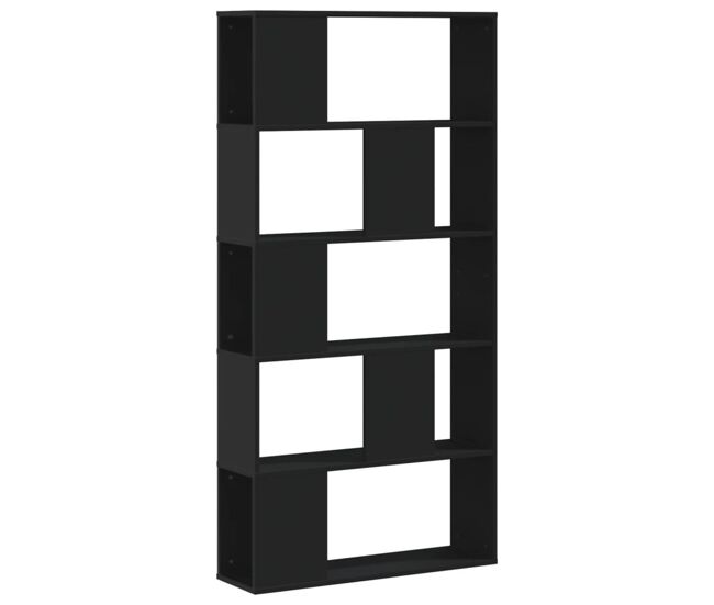 Estantería trigo 5 niveles negro 162,5x80,5x23,5 cm