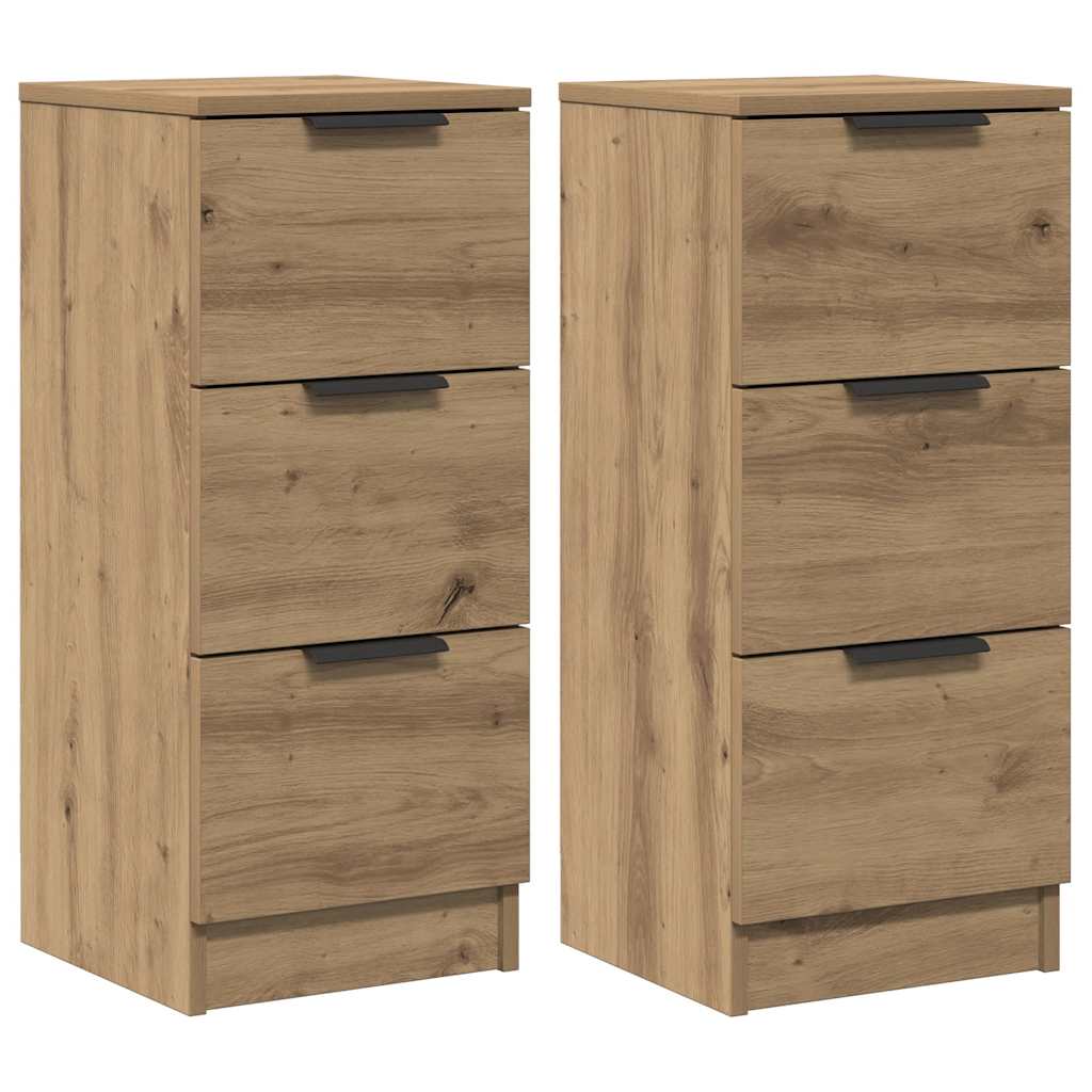 Aparador - Mueble de almacenamiento 2 uds 30 Roble Artisan