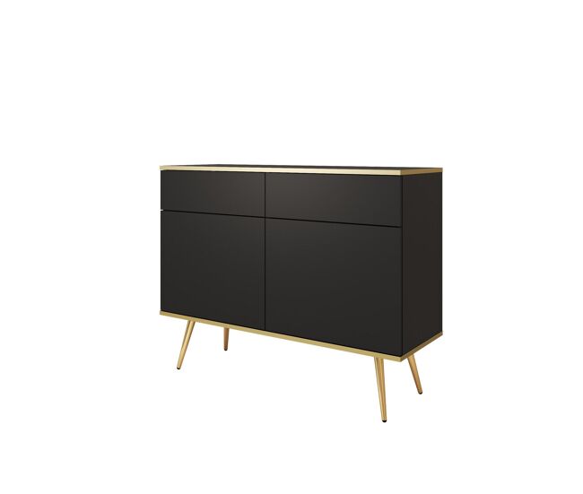 Aparador oro 107x39x85 negro
