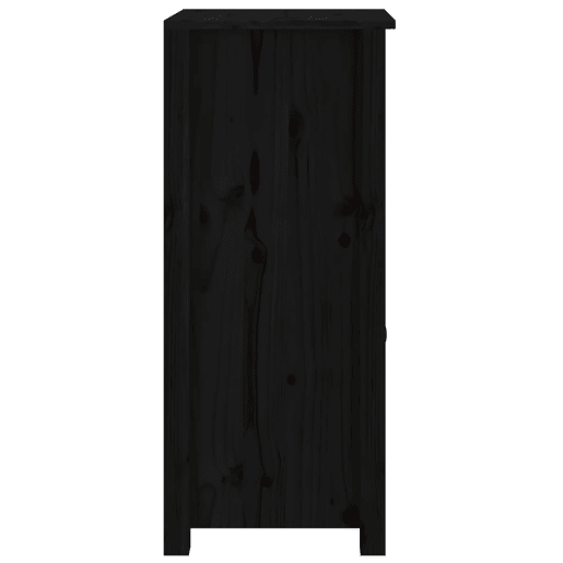 Aparadores - Bufetes - Móveis de apoio 2 pcs 40x35x80 cm madeira de pinho maciça preto pt5252