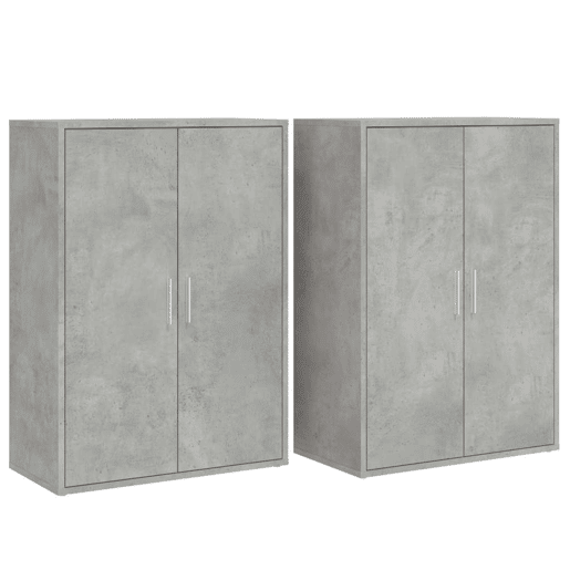 Aparadores - Bufetes - Móveis de apoio 2 pcs 60x31x84 cm derivados madeira cinzento cimento pt5186