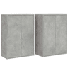 Aparadores - Bufetes - Móveis de apoio 2 pcs 60x31x84 cm derivados madeira cinzento cimento pt5186