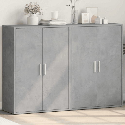 Aparadores - Bufetes - Móveis de apoio 2 pcs 60x31x84 cm derivados madeira cinzento cimento pt5186