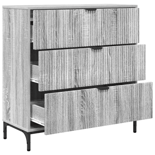 Bufete - Móvei de apoio Cinza Sonoma 79,5 x 33 x 82 cm Madeira processada pt4080