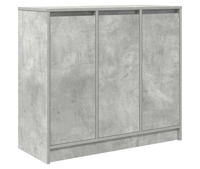 Aparador - mueble de almacenamiento de madera de ingeniería gris hormigón 85x34x76 cm es3366