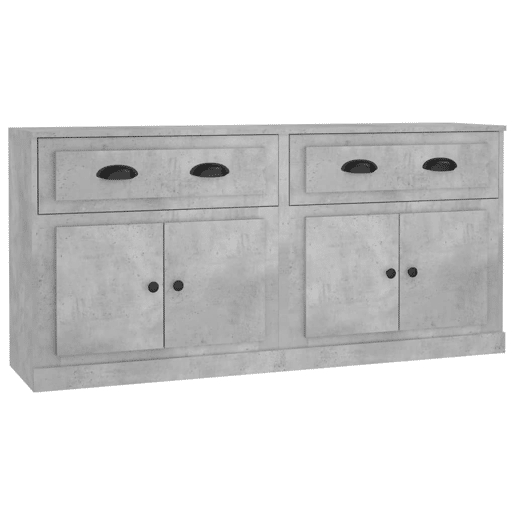 Aparadores - Bufetes - Móveis de apoio 2 pcs derivados de madeira cinzento cimento pt5119