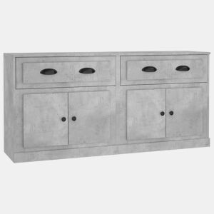 Aparadores - Bufetes - Móveis de apoio 2 pcs derivados de madeira cinzento cimento pt5119