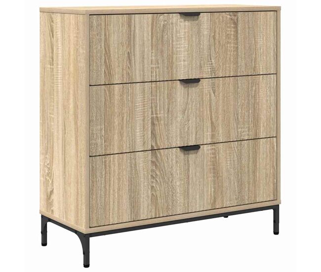 Aparador - mueble de almacenamiento roble sonoma 79,5 x 33 x 82 cm madera de ingeniería es5052