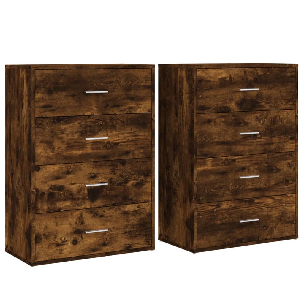 Aparador - Mueble de almacenamiento 2 uds 60 Marrón