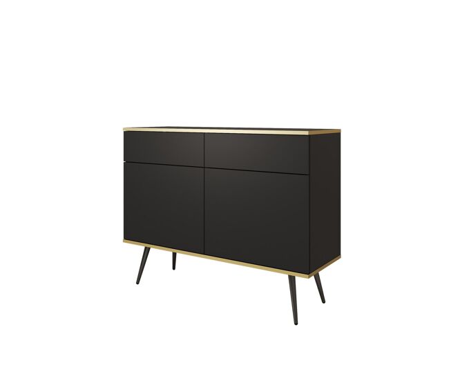 Aparador oro 107x39x85 negro