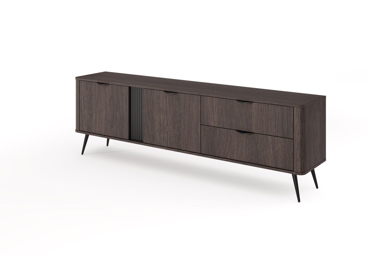 mueble de tv veris 195x38x61 marron