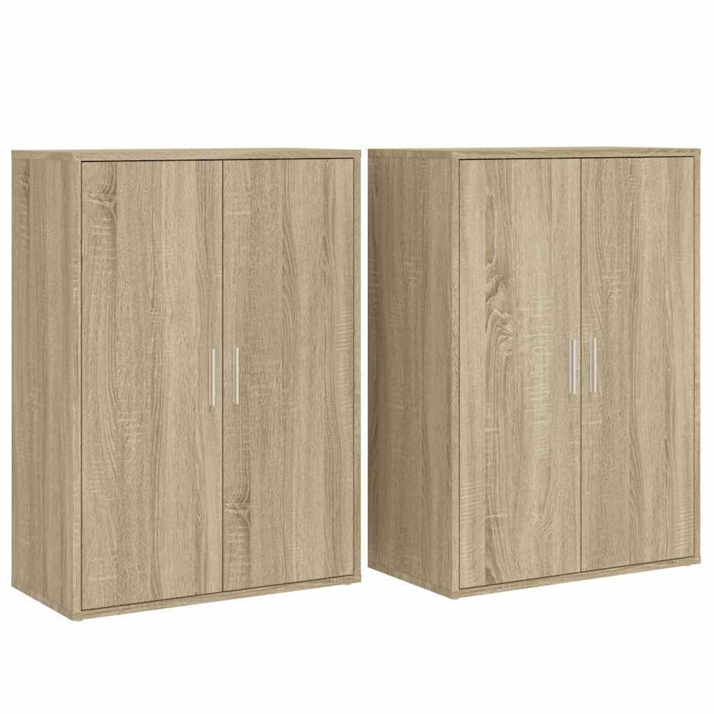 Aparador - Mueble de almacenamiento 2 uds 60 Madera Clara