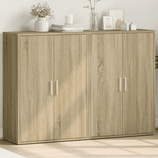 Aparadores - Bufetes - Móveis de apoio 2 pcs 60x31x84 cm derivados madeira carvalho sonoma pt5228