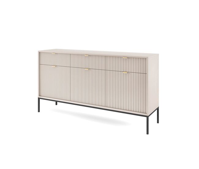 Aparador avon 154x39x83 beige, negro