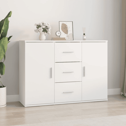 Aparador - Bufete - Móvei de apoio 91x29,5x65 cm derivados de madeira branco pt2440
