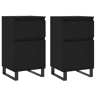 Aparadores - Bufetes - Móveis de apoio 2 pcs 40x35x70 cm derivados de madeira preto pt5212