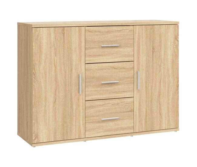 Aparador - mueble de almacenamiento de madera contrachapada roble sonoma 91x29,5x65 cm es3106
