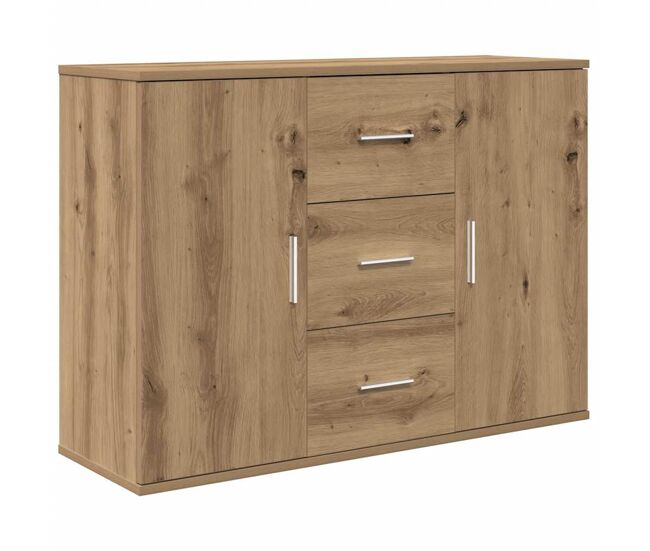 Aparador - mueble de almacenamiento de madera de ingeniería roble artisan 90x29,5x65 cm es3694