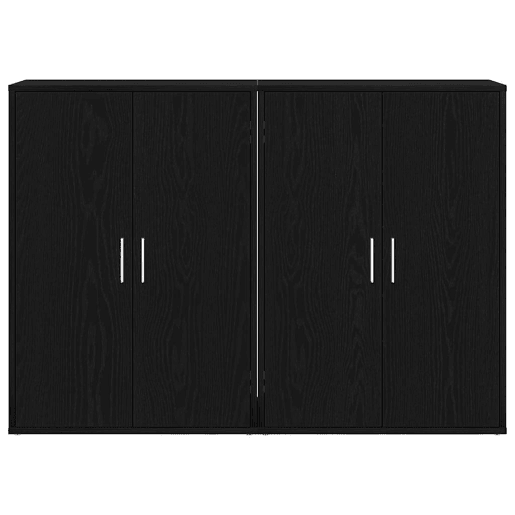 Bufete - Móvei de apoio 2 pcs Carvalho Preto 60 x 31 x 84 cm Madeira processada pt32