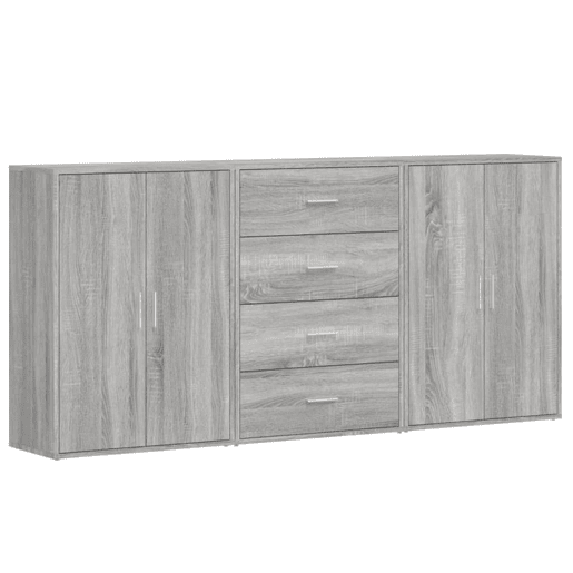Aparadores - Bufetes - Móveis de apoio 3 pcs 60x31x84 cm derivados madeira cinzento sonoma pt5324